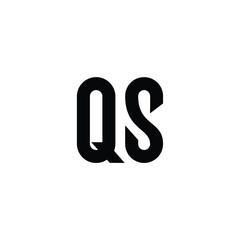 QS monogram logo design letter text name symbol monochrome logotype alphabet character simple logo