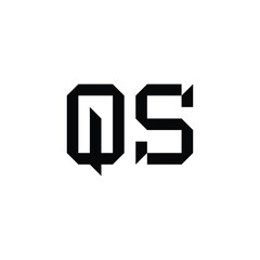 QS monogram logo design letter text name symbol monochrome logotype alphabet character simple logo