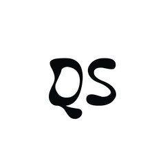 QS monogram logo design letter text name symbol monochrome logotype alphabet character simple logo