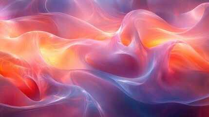 Obraz premium Surreal Abstract Composition with Translucent Spirals and Soft Pastel Lighting