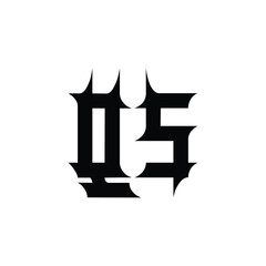 QS monogram logo design letter text name symbol monochrome logotype alphabet character simple logo