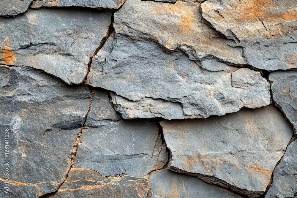 Aufkleber close up view of a textured rock wall with various colors and patterns in natural environment