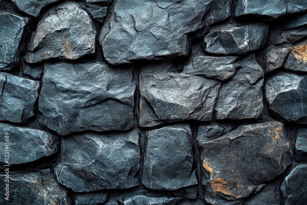 Poster stone wall texture with dark background for use in design and artistic projects