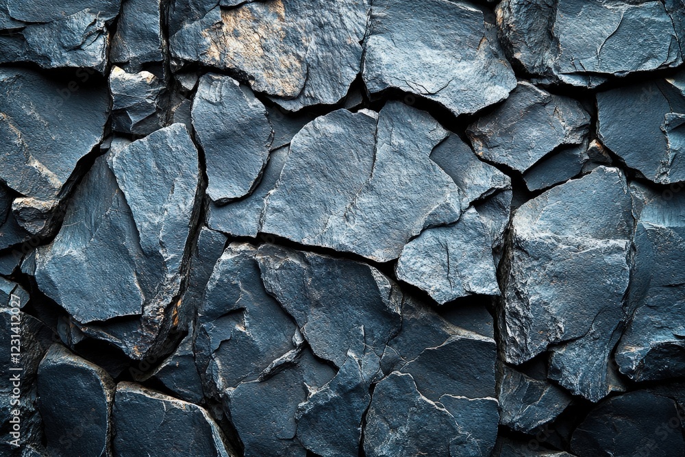 Poster close up view of a natural rock wall texture and patterns in a geologic formation