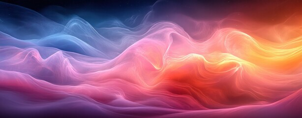 Obraz premium Abstract Dreamy Composition with Pastel Colors Flowing Lines Soft Glow Serenity