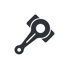 Piston solid icons, minimalist vector illustration ,simple transparent graphic element .Isolated on white background