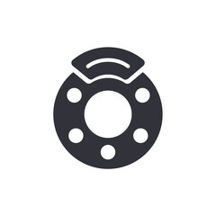 Brake solid icons, minimalist vector illustration ,simple transparent graphic element .Isolated on white background