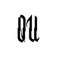 QU monogram logo design letter text name symbol monochrome logotype alphabet character simple logo