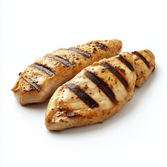 Succulent grilled chicken fillet piece with a perfectly seared, golden-brown crust and juicy, tender texture. These images capture the smoky, flavorful essence of grilled chicken, perfect for food