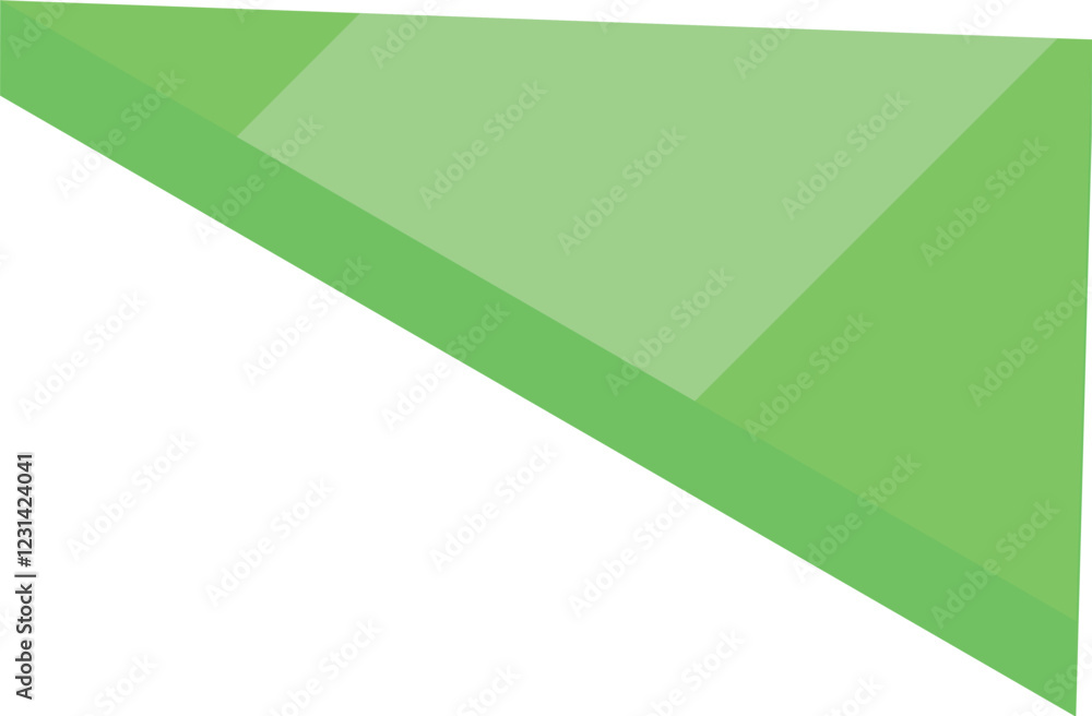 Aufkleber light green geometric shape creating a sense of dynamism and modernity, ideal for abstract and minim