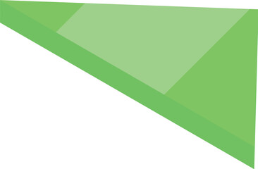 Light green geometric shape creating a sense of dynamism and modernity, ideal for abstract and minimalist designs