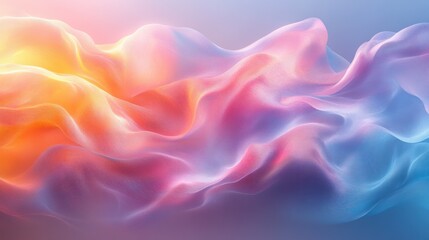 Obraz premium Abstract Minimalist Swirl Soft Waves Pastel Background Design Digital Painting