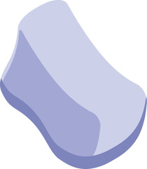 Light purple soap bar floats in zero gravity, showcasing its smooth, curved form