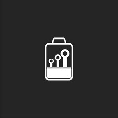  Service Tools icon isolated on black background.