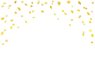 ゴールドの紙吹雪　イラスト素材　金