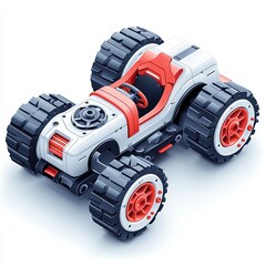 Futuristic Off-Road Concept Car: A 3D Render of a Stylish and Innovative Automobile Design