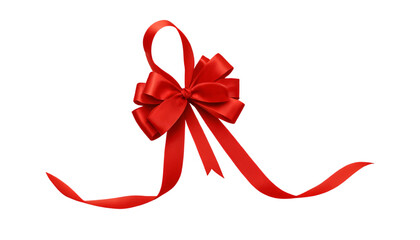 Red ribbon for Christmas gift version 2