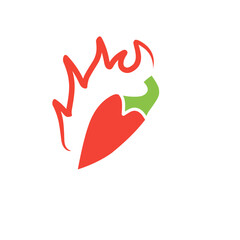 chili fire vector illustration