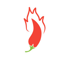 chili fire vector illustration