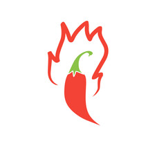 chili fire vector illustration