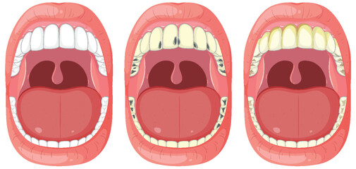 Stages of Dental Health Illustration