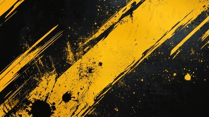 Abstract yellow black grunge texture design, industrial background, website banner