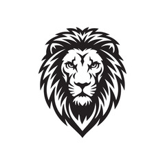 Lion Head Silhouette Design
