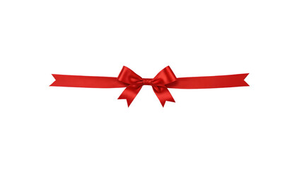 Red ribbon for Christmas gift version 3