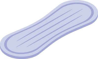 Soft, light purple sanitary pad, symbolizing feminine hygiene and menstrual care