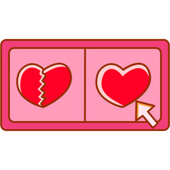 Broke and Whole Heart Illustration