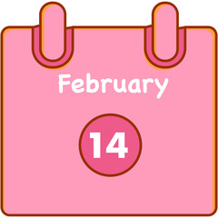 February Calender With Love, Valentine Day Calender