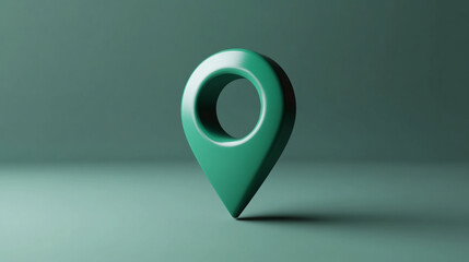 3D Green GPS Locator Pin: Travel, Navigation, Wayfinding Icon. High-Resolution, Upscaled Vector     