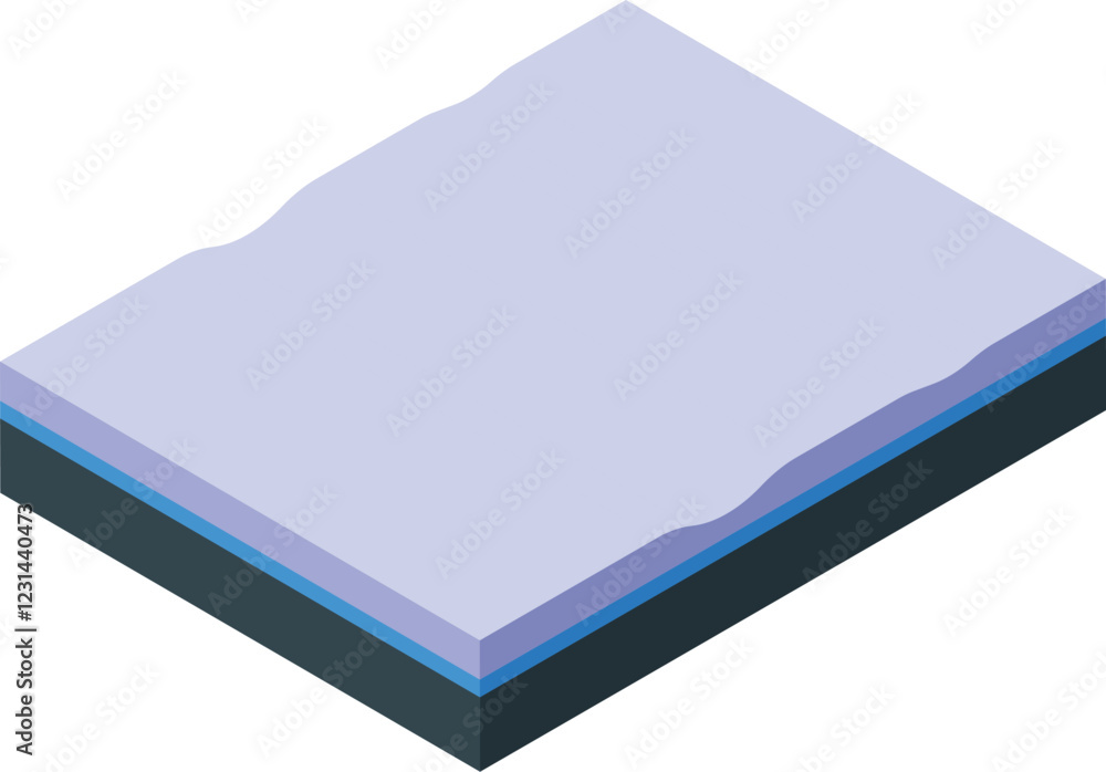 Poster comfortable orthopedic mattress layers showing memory foam and support structure, providing a relaxi