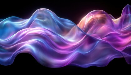 Futuristic Bioluminescent Wave Background