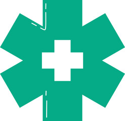 Obraz premium Hand Drawn Health Cross Symbol