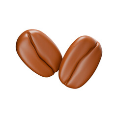 a 3d icon render of coffee beans 