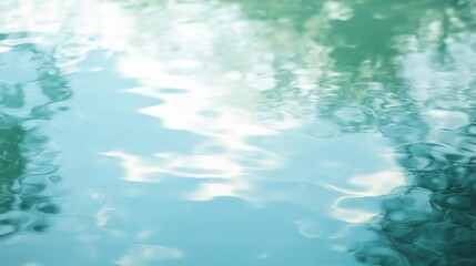 Obraz premium Abstract Water Reflections Teal and Blue Hues, Peaceful Atmosphere