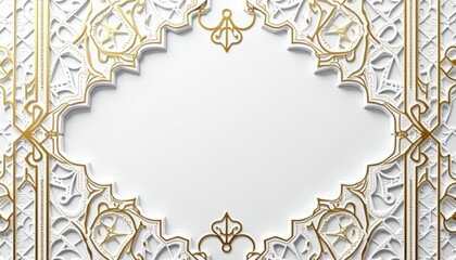 Luxurious Ramadan Mubarak Background Featuring Intricate Islamic Motifs