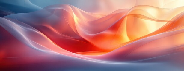 Obraz premium Minimalist Abstract Composition with Soft Peach and Light Grey Gradients