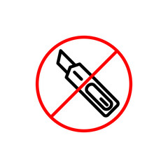 Do not cut icon vector in line stroke on white background