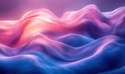 Obraz premium Mesmerizing Abstract Design with Swirling Shapes and Gradient Blue and Purple Tones