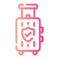 travel insurance Line Gradient Icon
