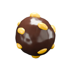 a 3d rendered illustration of chocolate balls 