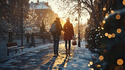 Friends Enjoying Themselves During Winter Time in 16K Resolution