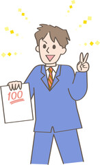 100点を取った学生