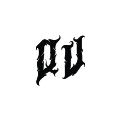 QV monogram logo design letter text name symbol monochrome logotype alphabet character simple logo