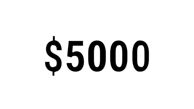 Business and Finance footage concept with dollar icon animation on black and white color