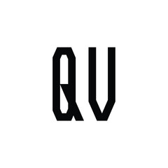QV monogram logo design letter text name symbol monochrome logotype alphabet character simple logo