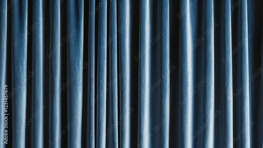 Poster opulent blue velvet curtains create a sophisticated abstract backdrop with rich textures and deep sh