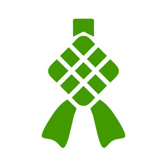ketupat ramadhan eid logo icon simple design illustration